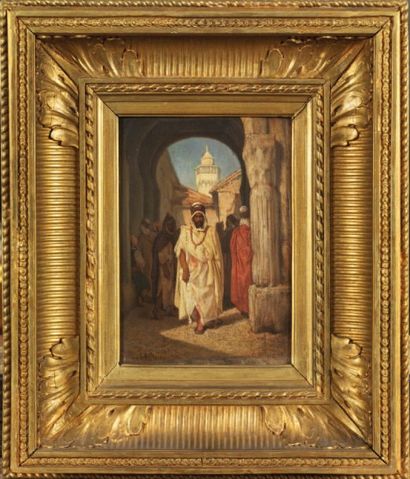 Charles Guillaume BRUN (Montpellier, 1825 - Paris, 1908) Dignitaire arabe passant...