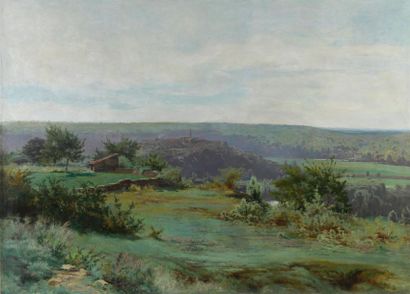 Lucien QUINTARD (Nancy, 1849 - Nancy, 1905).

Paysage...