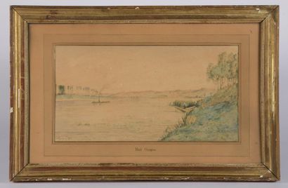 null Paul GUIGOU (Villars, 1834 - Paris, 1871).

La Seine à Triel.

Aquarelle signée...