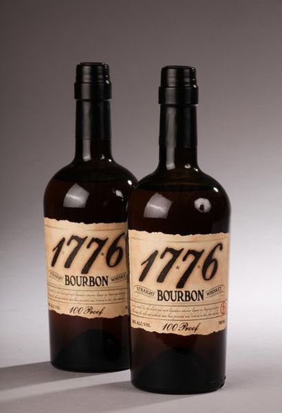 null *2 bouteilles KENTUCKY STRAIGHT BOURBON WHISKEY Jas. E. Pepper co ("1776") 