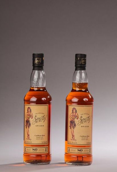 null *2 bouteilles RHUM "Spiced", Sailor Jerry 