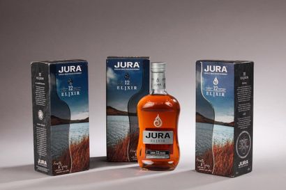 null *3 bouteilles SCOTCH WHISKY "Single Malt", Isle of Jura 12 ans ("Elixir") 