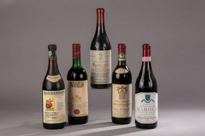 null Ensemble de 5 bouteilles VINS ITALIENS : 
- 1 bouteille TIGNANELLO Antinori...