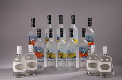 null *14 bouteilles (10 bouteilles VODKA "Grey Goose" aromatisée aux fruits et 4...