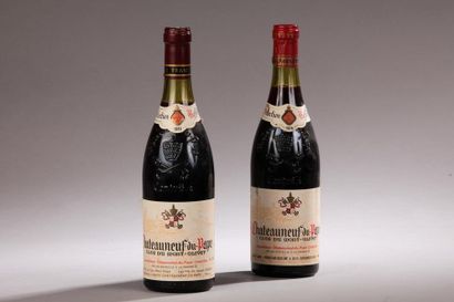 null 2 bouteilles CHÂTEAUNEUF-DU-PAPE Clos du Mont-Olivet 1976 1981 (TLB) 