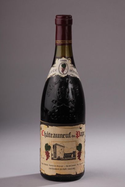 null 1 bouteille CHÂTEAUNEUF-DU-PAPE "cuvée réservée", Eddie Féraud 1986 