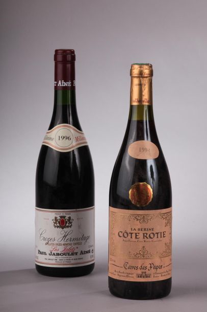 null 1 bouteille CÔTE-RÔTIE "La Serine", Cave des Papes 1994 (on joint 1 Crozes Jaboulet...