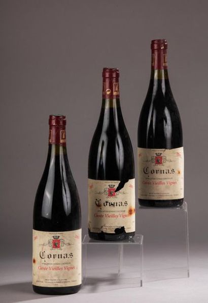 null 3 bouteilles CORNAS "cuvée V.V.", A. Voge 2001 (ea, ett) 