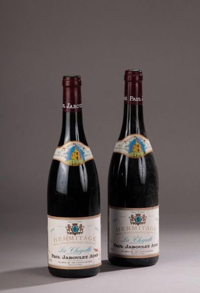 null 2 bouteilles HERMITAGE "La Chapelle", P. Jaboulet 2004 (elt) 