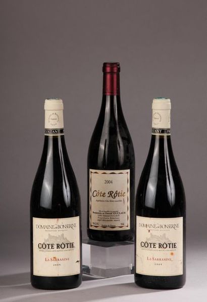 null 2 bouteilles CÔTE-RÔTIE "La Sarrazine", Domaine de Bonserine 2004 (elt, on joint...