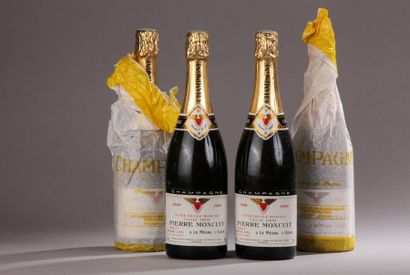 null 4 bouteilles CHAMPAGNE "cuvée Nicole Moncuit V.V.", P. Moncuit 1989 (TLB) 