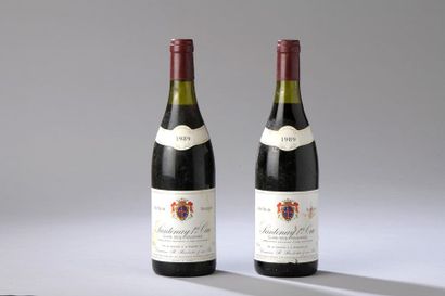 null 2 bouteilles SANTENAY "Clos des Mouches", B. Bachelet 1989 (elt, es, TLB) 