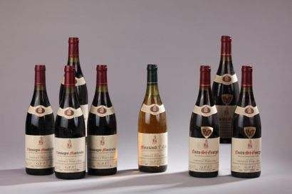 null 8 bouteilles BOURGOGNE Grivelet [4 Chassagne rouge 93, 3 Nuits 94, 1 Meursault...