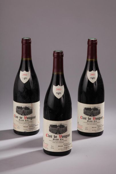 null 3 bouteilles CLOS VOUGEOT, H. Rebourseau 2003 (els, 1 elt) 