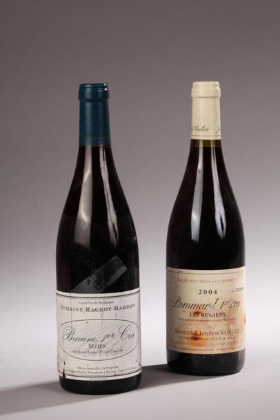 null 2 bouteilles BOURGOGNE (Pommard Rugiens Voillot 2004+Beaune Sizies SM) 