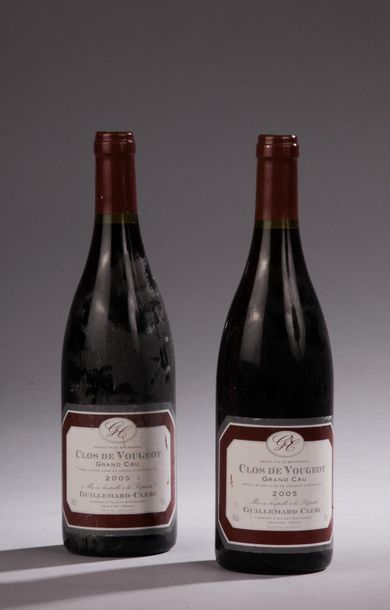 null 2 bouteilles CLOS VOUGEOT, Guillemard-Clerc 2005 