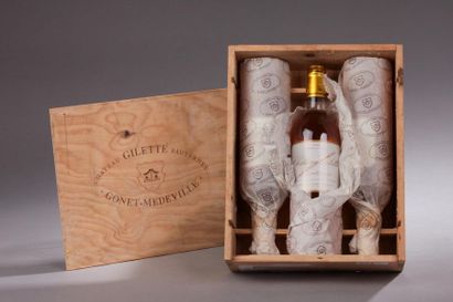 null 3 bouteilles Château GILETTE "Crème de Tête", Sauternes 1985 cb 