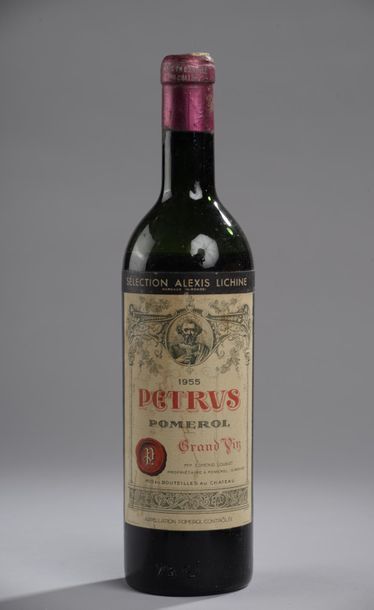 null 1 bouteille PETRUS, Pomerol 1955 (capsule lég ab, elt, V) 