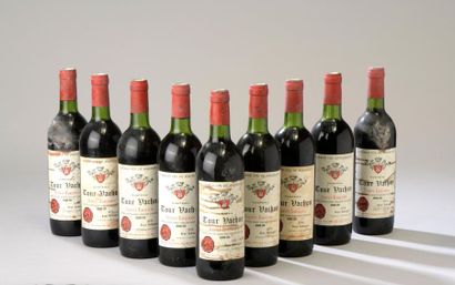 null 9 bouteilles Château LA TOUR VACHON, St-Emilion 1974 (TLB) 