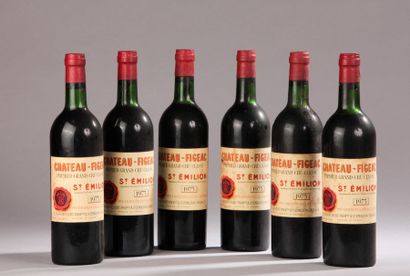 null 6 bouteilles Château FIGEAC, 1° Grand Cru St-Emilion 1975 (els, 5 J/TLB) 