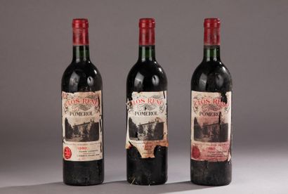 null 3 bouteilles CLOS RENÉ, Pomerol 1980 (ea) 