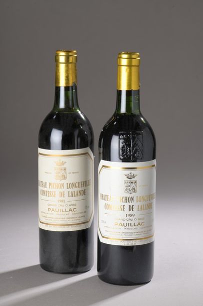 null 2 bouteilles Château PICHON-LONGUEVILLE-COMTESSE, 2° cru Pauillac 1981 (LB)...