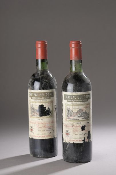 null 2 bouteilles Château BEL-ORME Tronquoy de Lalande, Saint-Estèphe 1982 (ea) 
