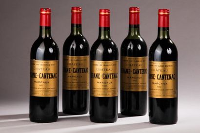 null 5 bouteilles Château BRANE-CANTENAC, 2° cru Margaux 1982 (1 J, 2 TLB, 1 MB)...