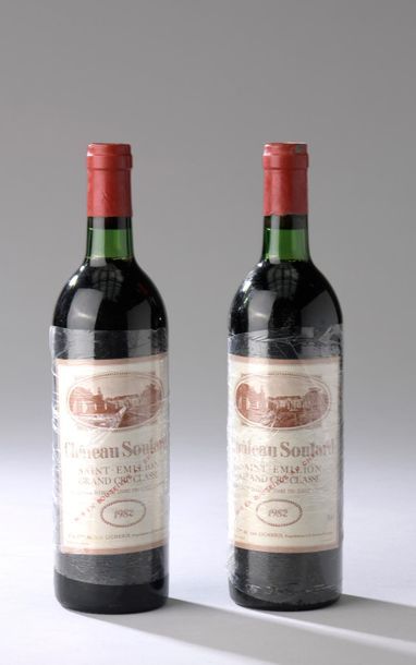 null 2 bouteilles Château SOUTARD, Grand Cru St-Emilion 1982 (1 J, 1 TLB) 