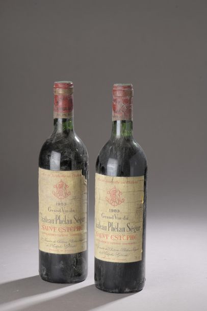 null 2 bouteilles Château PHÉLAN-SÉGUR, Saint-Estèphe 1983 (ela, ets) 
