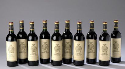null 10 bouteilles Château GRUAUD-LAROSE, 2° cru Saint-Julien 1986 (etla) 