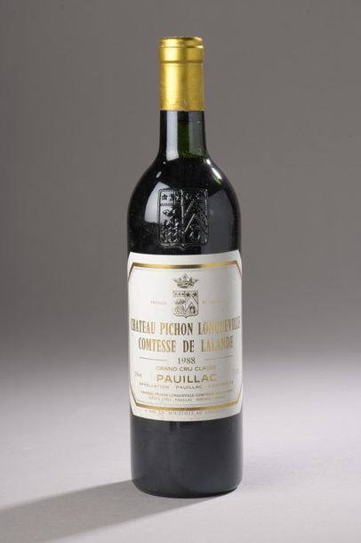 null 1 bouteille Château PICHON-LONGUEVILLE-COMTESSE, 2° cru Pauillac 1988 (etlt,...