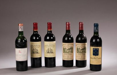 null Ensemble de 6 bouteilles :
- 2 bouteilles Château MALARTIC-LAGRAVIERE, Pessac-Léognan...