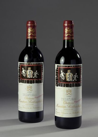 null 2 bouteilles Château MOUTON-ROTHSCHILD, 1° cru Pauillac 1994 (elt) 