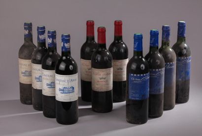 null 10 bouteilles MARGAUX (4 Arsac 1995, 4 de 97, 3 Dame de Malescot 95) 