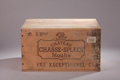 null 6 bouteilles Château CHASSE-SPLEEN, Moulis 1998 cb 