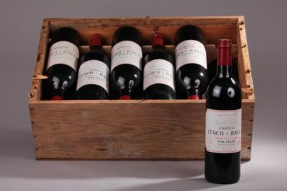 null 12 bouteilles Château LYNCH-BAGES, 5° cru Pauillac 2001 (etlt) cb 