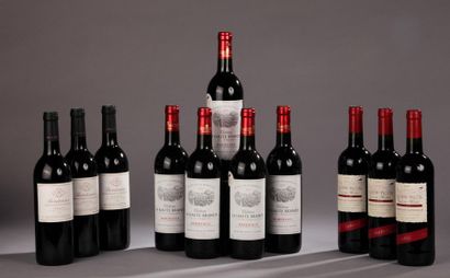 null 11 bouteilles BORDEAUX (Picon 2009, Baron Philippe 2006, Haute-Brande 2005)...