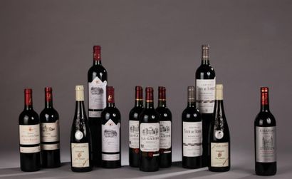 null 12 bouteilles BORDEAUX et SAUMUR (Grand Puch, Naudonnet Plaisance, Tour de Bonnet,...