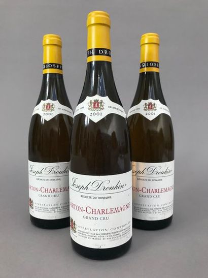 null 3 bouteilles CORTON CHARLEMAGNE, J. Drouhin 2001 
