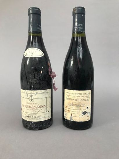 null 2 bouteilles CORTON "Bressandes", Comte Sénard 1995 (ea) 
