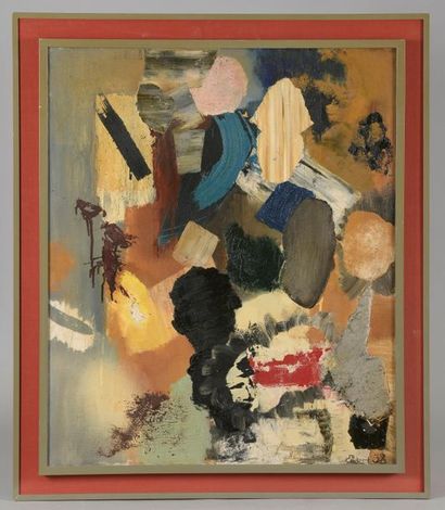 null Michel CADORET de L'EPINEGUEN (1912-1985).
Norwald.
Technique mixte sur toile,...
