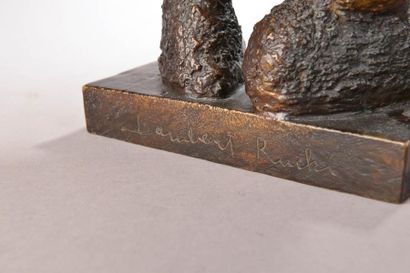 null Jean LAMBERT-RUCKI (1888-1967).
Personnage.
Bronze à patine brune signé, numéroté...