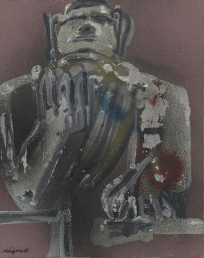 null Ladislas KIJNO (1921-2012). 
Étude pour le grand Bouddha de Da Tong.
Acrylique...
