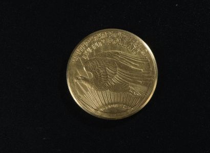 null Pièce en or de 20 dollars américains 1924 s'ouvrant pour découvrir une montre...