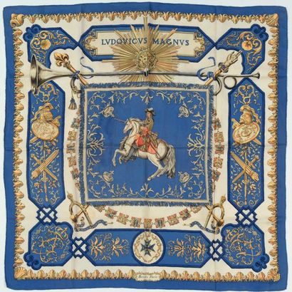 null HERMÈS

Carré de soie " Ludovicus Magnus " à décor en bleu et or sur fond ivoire,...
