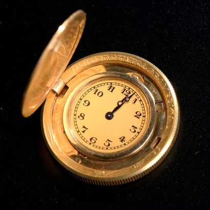 null Pièce en or de 20 dollars américains 1924 s'ouvrant pour découvrir une montre...