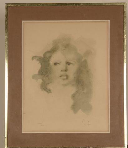 null Léonor FINI (1907-1996).

Visage féminin.

Lithographie signée en bas à droite...