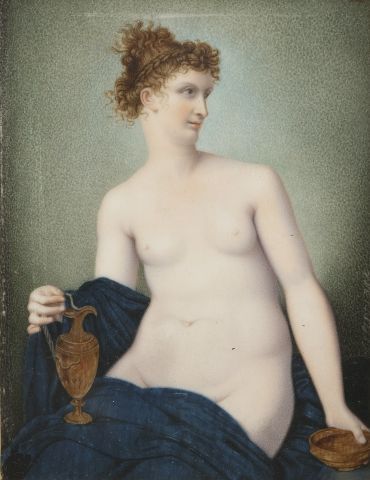 null Andrea APPIANI (Milan, 1754 - Milan 1817).

Femme nue à l'aiguière.

Miniature...