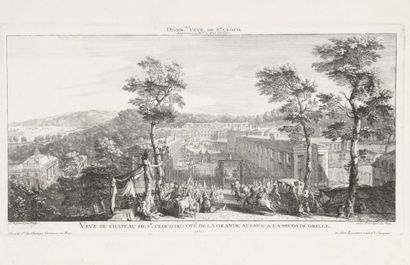 null D'après Jacques RIGAUD (Puyloubier, 1680 - Paris, 1754).

- "Veue de la cascade...